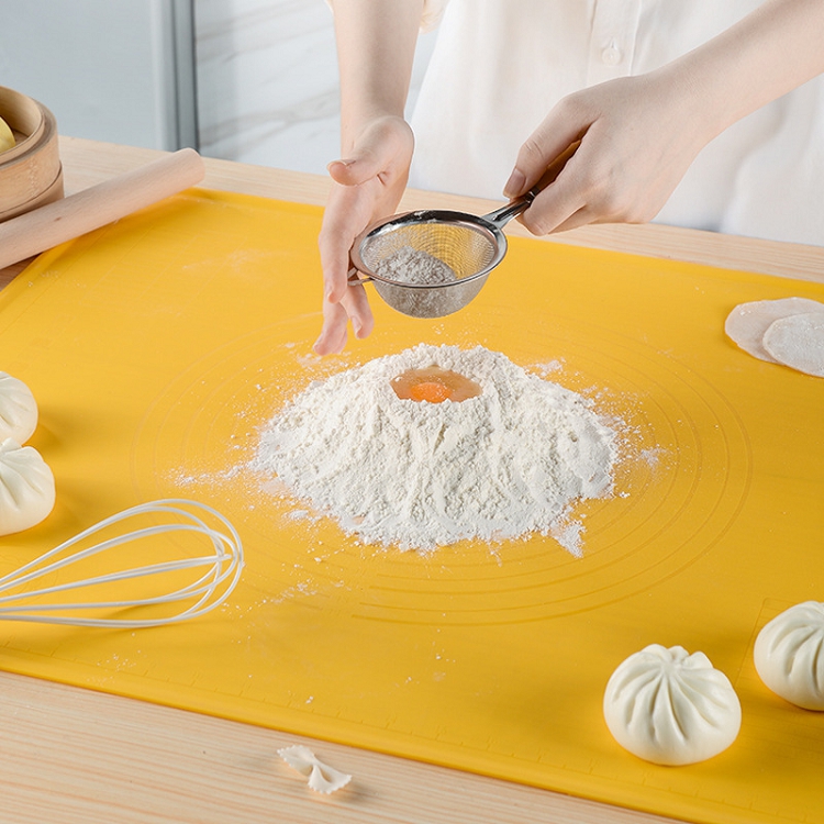 Food grade silicone and dough pad cut noodles three-piece set, thickened with graduations, non-stick kneading pad, flour pad