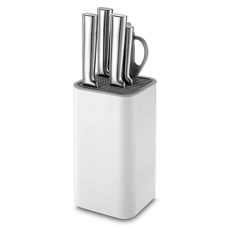 Amazon Hot selling Wholesale 6 PCS Stainless Steel Kitchen Chief knife set with block