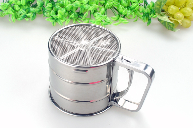 Mill Sieves Hand Crank Stainless Steel machine Sifter Baking Tools Flour Sieve Cup