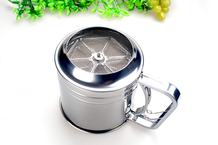 Large Capacity Stainless Steel Manual Powder Sieve Sifters Strainer Shaker Baking Flour Sieve Cup
