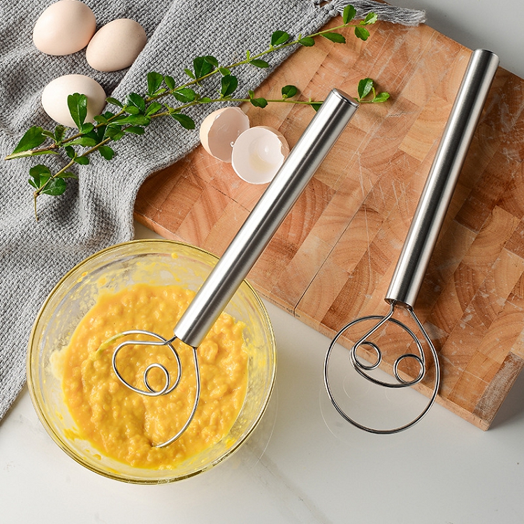 Modern Economic Stainless Steel Handle Pastry Whisk Food Grade Dough Whisk
