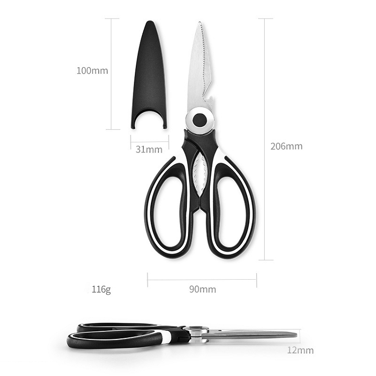 Sharp Premium Heavy Duty Kitchen Shears and Multi Purpose Scissors