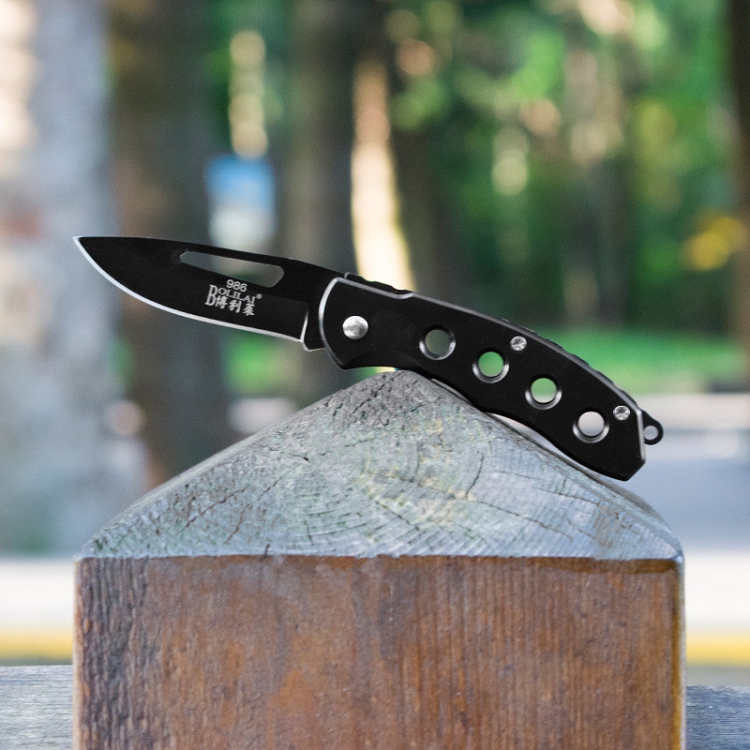 Cross-border exclusively for the new stainless steel Teflon folding knife Portable camping knife Sharp knife