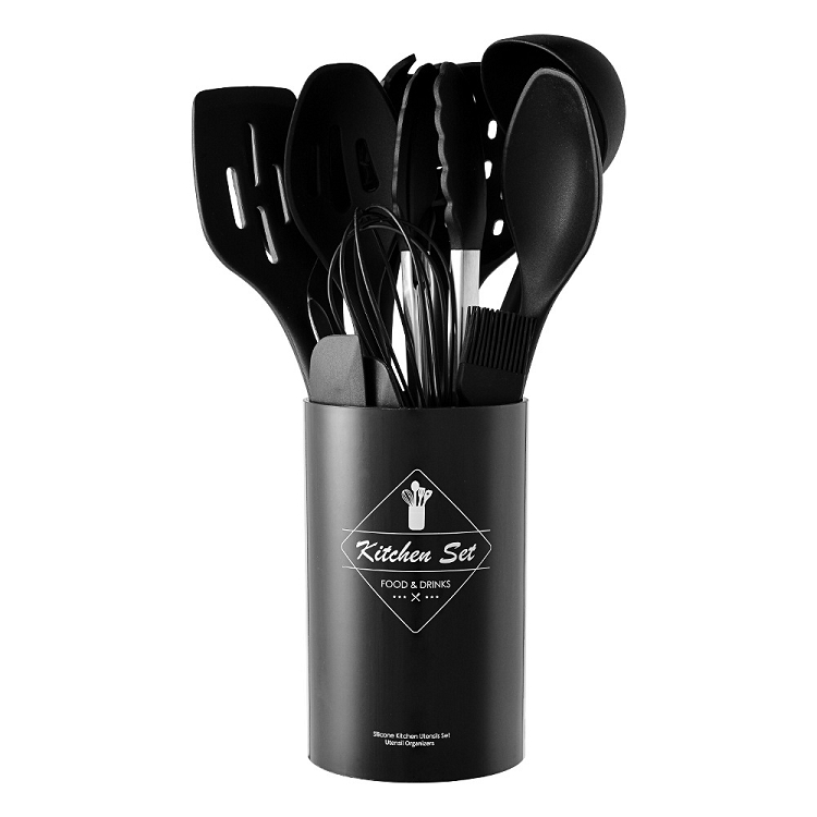 nylon kitchen utensil kitchen accessories set with plastic standing holder