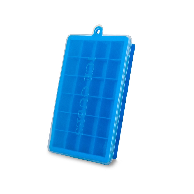 24 Holes Silicone Reusable Square Bar Small Ice Box Colored