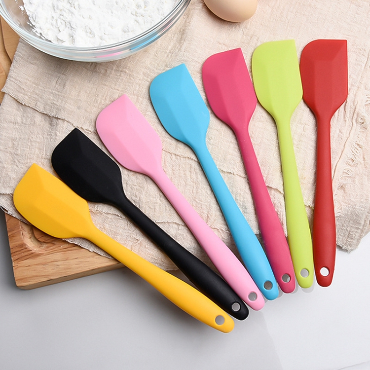 Large one piece scraper for cake butter cream baking make up Silicone scraper mixing plate blade