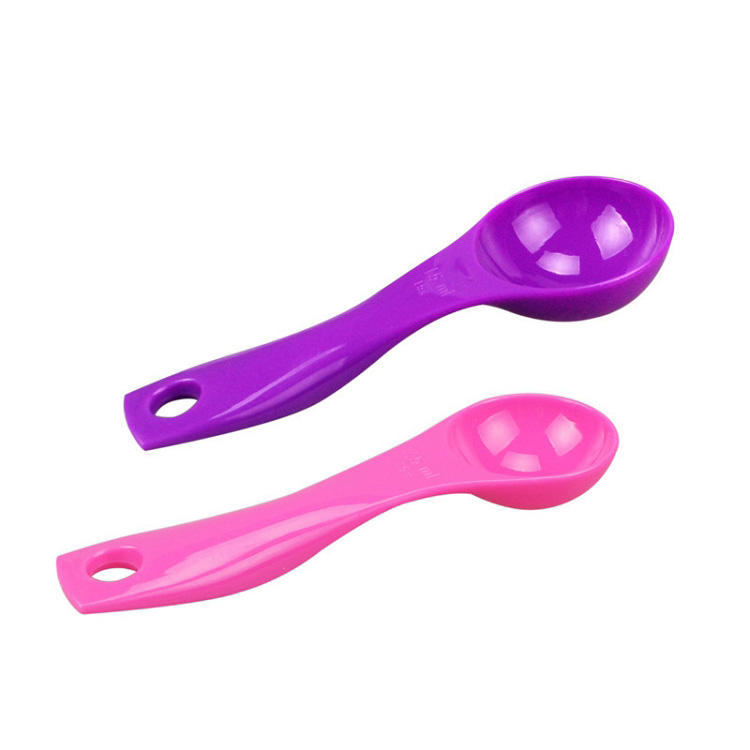 New Design 5pcs/set Colorful Plastic Measuring Spoons Set for Kitchen Baking Cooking Tool