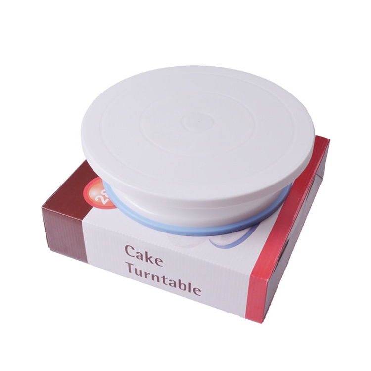 Wholesale cake decorating turntable kitchen supplies DIY baking turntable 28cm with color box packaging spot