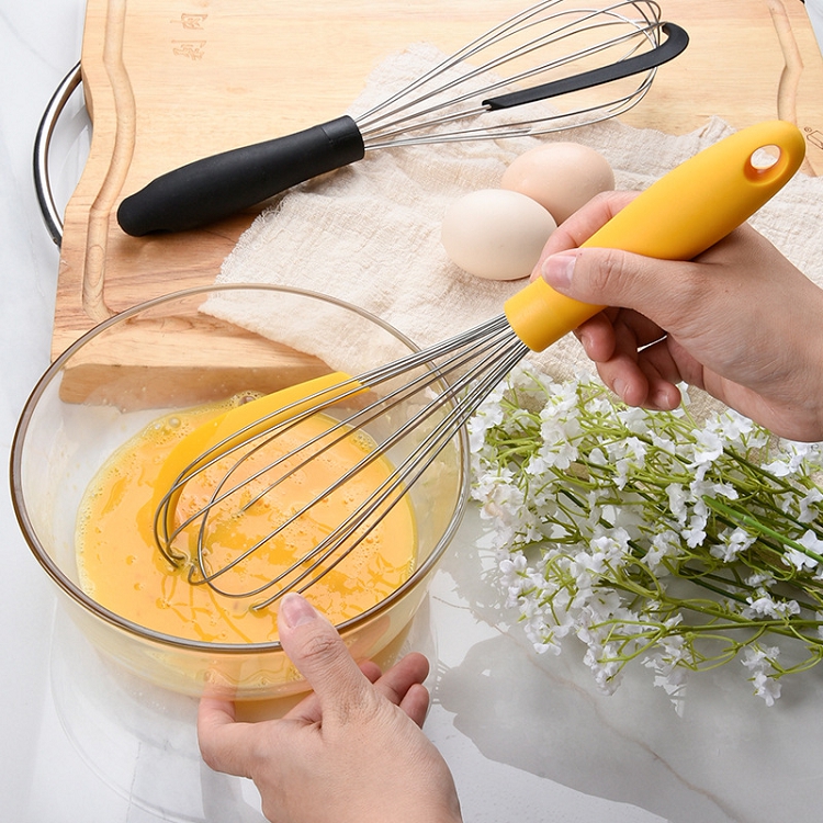 Stainless Steel Egg Whisk Kitchen Cake Gadget Steel Handle Manual