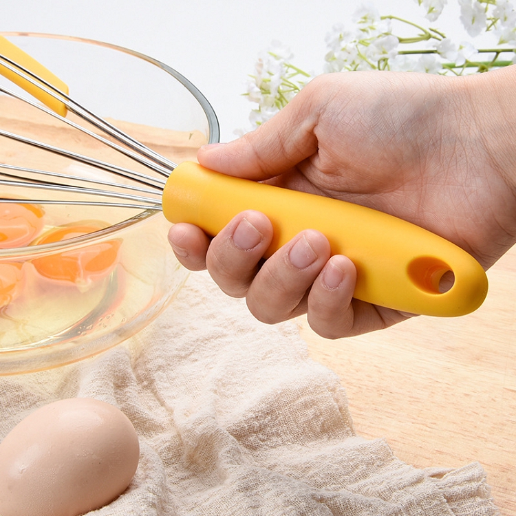 Stainless Steel Egg Whisk Kitchen Cake Gadget Steel Handle Manual