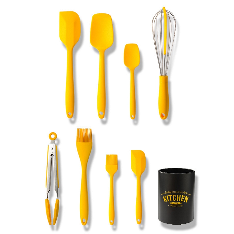 Newest 8Pcs Silicone Kitchen Utensils Set With Hold