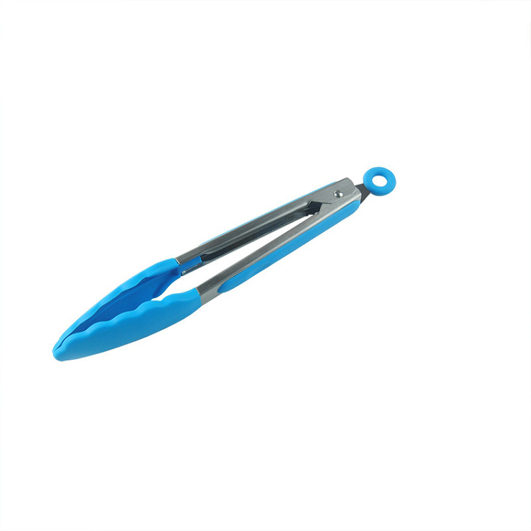 Hot sale heat resistant stainless silicone tongs bread clip
