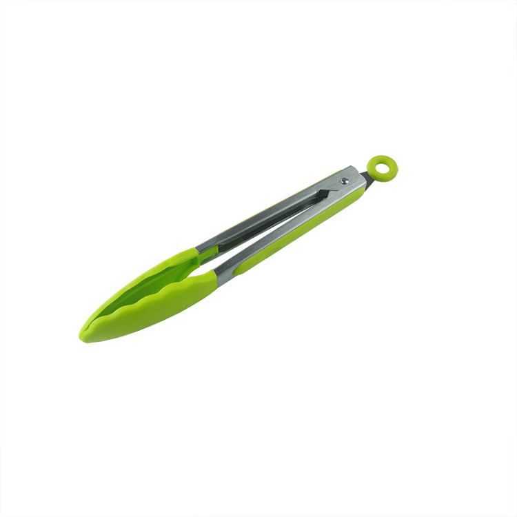 Hot sale heat resistant stainless silicone tongs bread clip