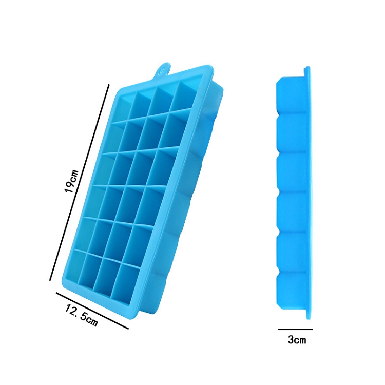 Easy-Release Stackable Flexible Silicone Cube Molds with Spill-Resistant Removable Lid