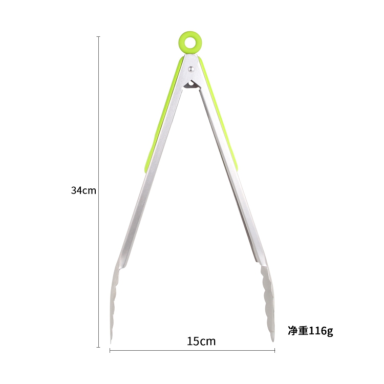 Multipurpose Non-Slip Stainless Steel 14 Inch Food Tong for Salad
