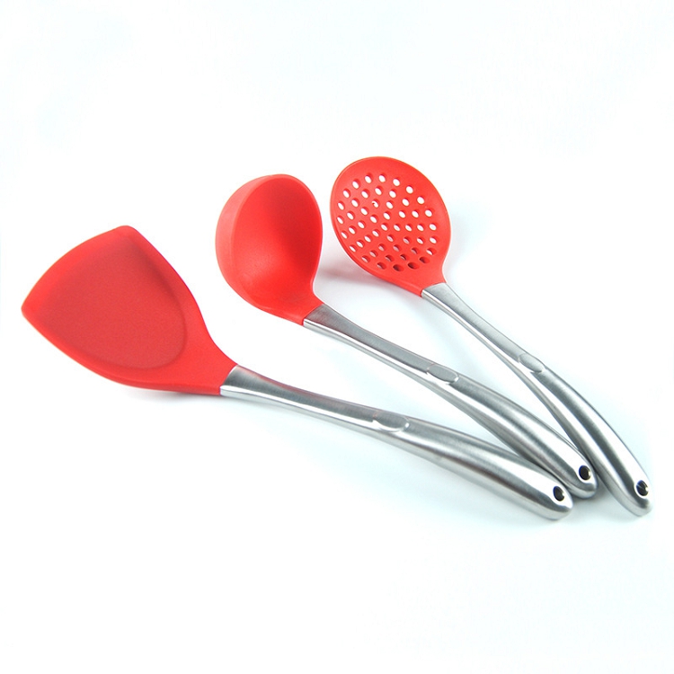 Hot Sale 3 PCS Silicone Kitchen Utensil Set Silicone Cooking Gadget Tools In Kitchen Non-stick Accessorice Cookware