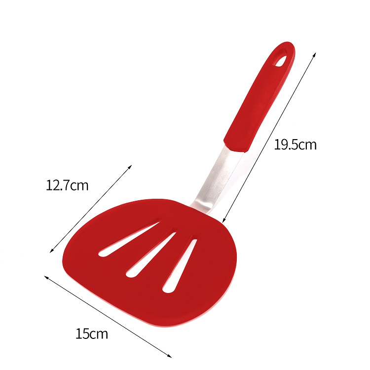 Flexible cookware kitchen utensil solid food grade non stick silicone Pancake turner spatula