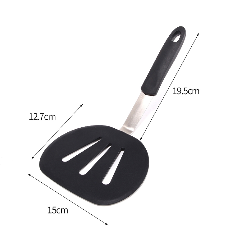 Flexible cookware kitchen utensil solid food grade non stick silicone Pancake turner spatula