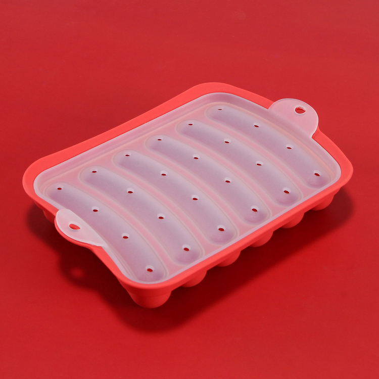 Kitchen Meat Chicken Hot Dog DIY Red Green Silicone Baking Sausage Mould