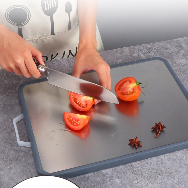 Amazon hot sale Anti-mold double-sided double-use Stainless steel cutting board