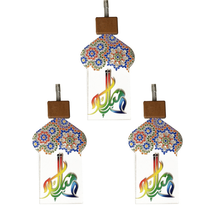 Ramadan Al-Fitr LED Atmosphere lamp String Castle shaped Night lamp Muslim Holiday decorations stock