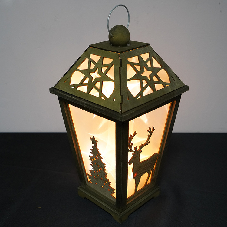 Christmas tree elk lantern Home soft decoration craft pendant manufacturers for Christmas hanging lanterns