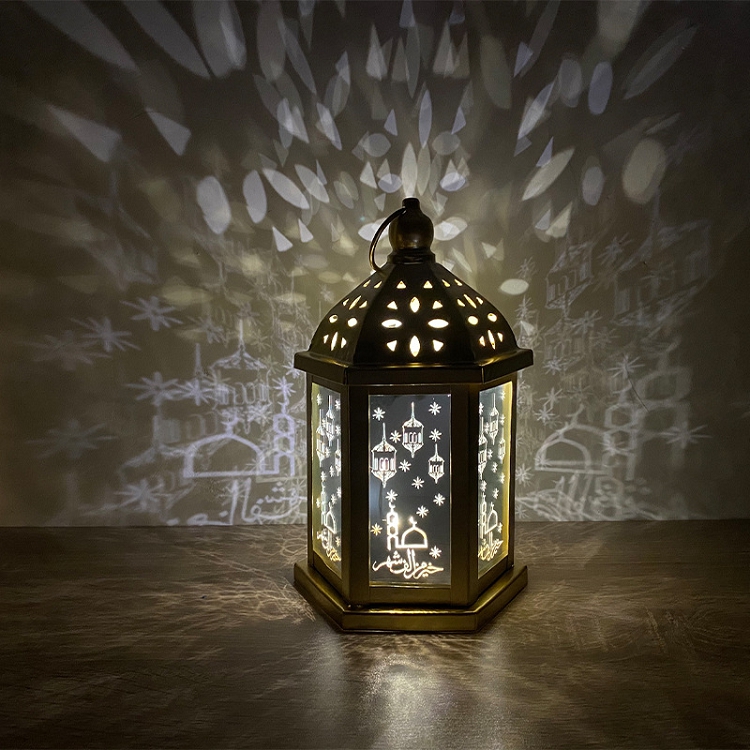 Eid custom iron lantern crafts Arab festival decorative lamp