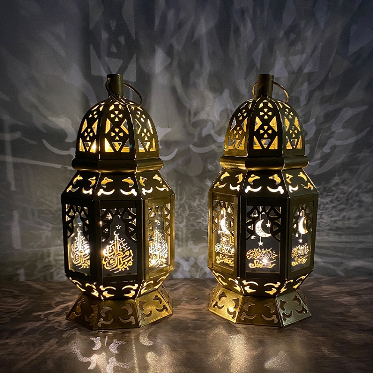 Custom wrought iron lantern crafts Arabic lantern study lamp decoration