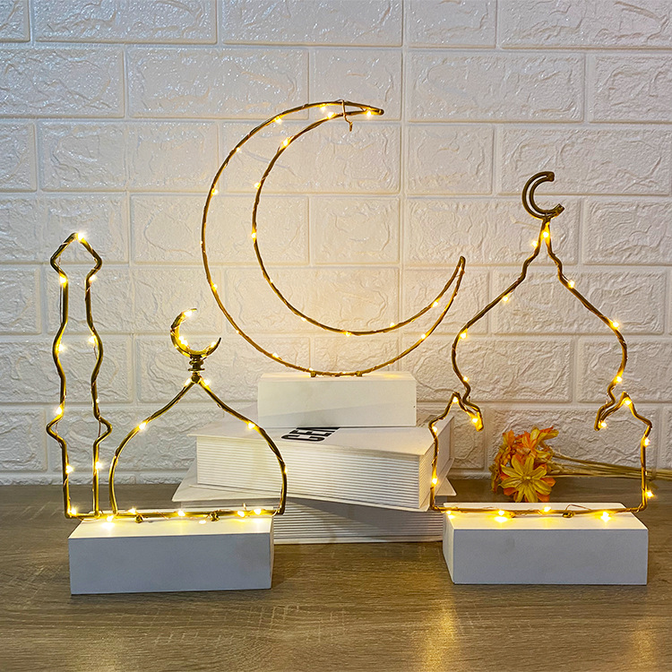New iron moon lamp Ramadan EID home decoration iron decorative ornaments cross-border