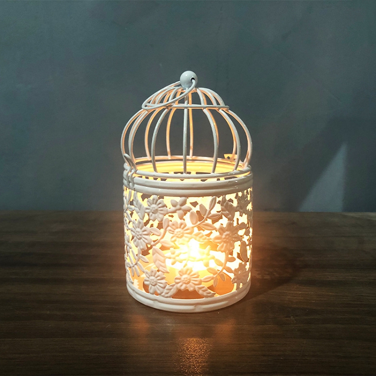 Cross-border hot sales of new metal bird cage decorations can hang decorations candlestick crafts gifts