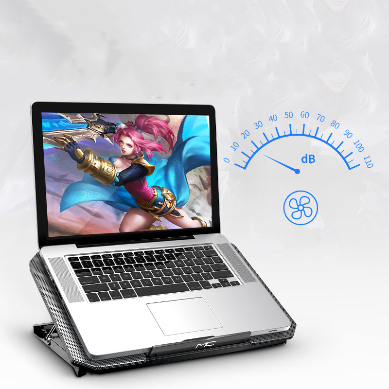 RGB laptop cooler Gaming Radiator Cooler Para Laptop Adjust Laptap Cooling Pad ALL THE Laptop Stand Size Air Cooler Fan