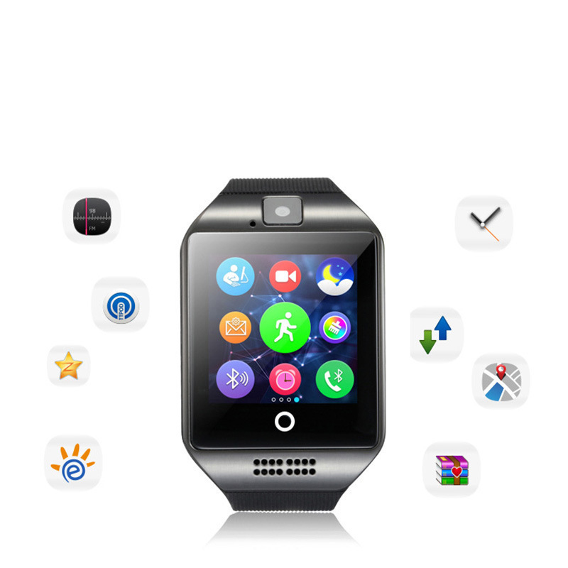 Smart Watch Q18 With Camera Facebook Whatsapp Twitter Sync SMS GT08 DZ09 U8 Support Android for iPhone Smartwatch