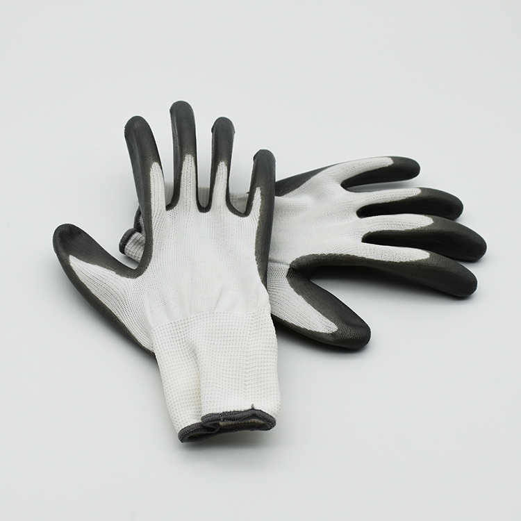 SH-002 knitted safety worker gloves Working Nitrile Coated Gloves
