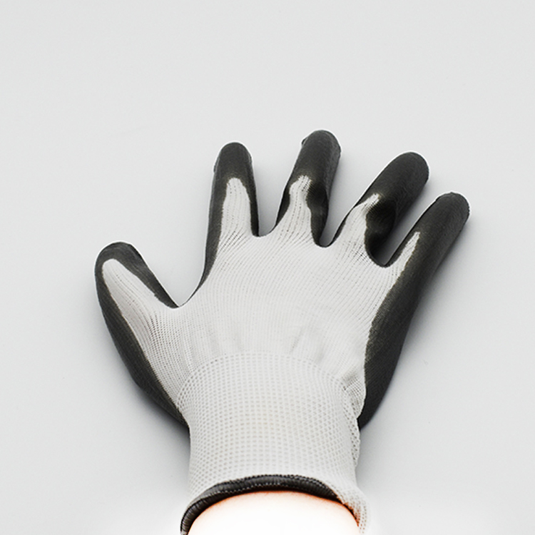 SH-002 knitted safety worker gloves Working Nitrile Coated Gloves