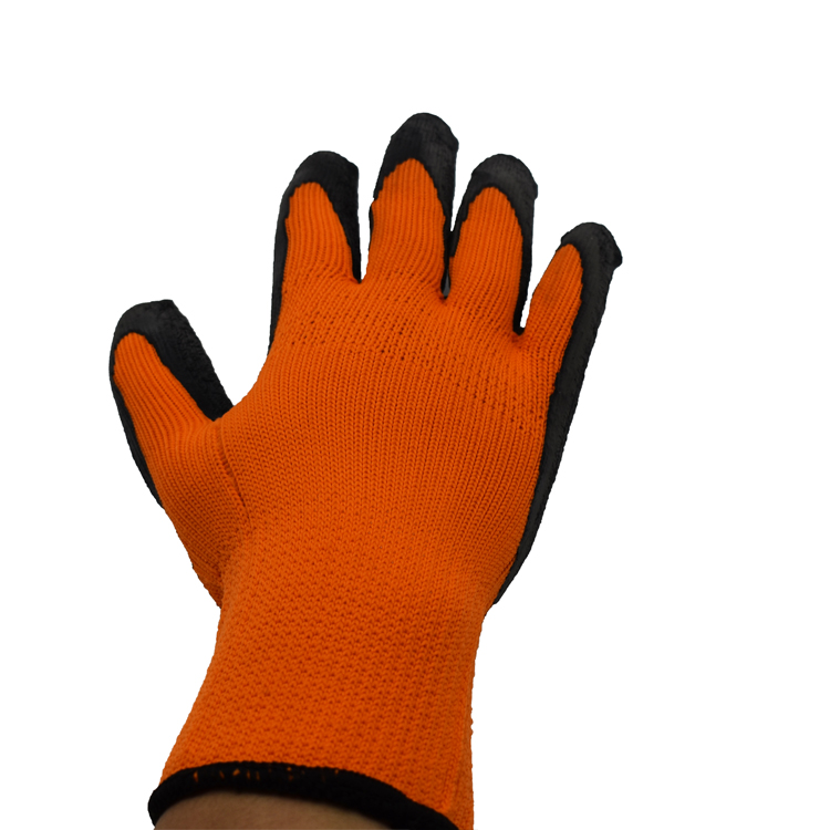 SH-005 Orange Cotton Knitted Dipped Work Gloves High Rated quality