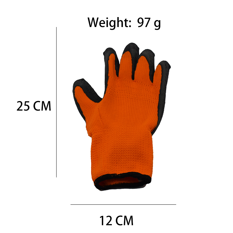 SH-005 Orange Cotton Knitted Dipped Work Gloves High Rated quality
