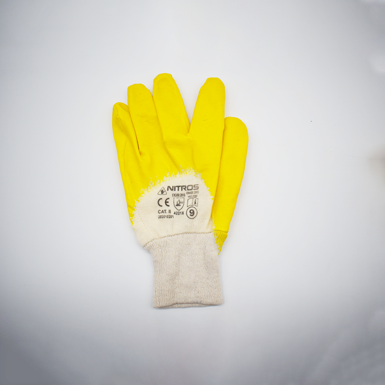 SH-007  Hot Selling Half Latex Coated Gloves - Natural Latex Palm Dipping Cotton Shell - Premium Safety Knitted Gloves