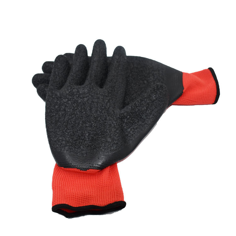 SH-012  Knitted Craft Non Slip Waterproof Nitrile Safety Glove Protection Price Industrial