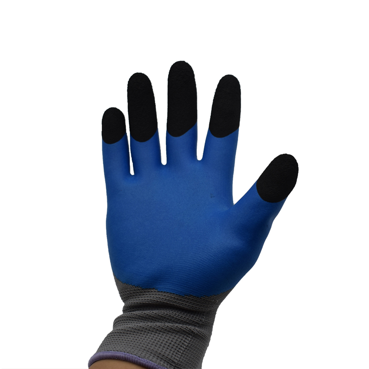 SH-016   Wholesale polyester fiber woven latex gloves