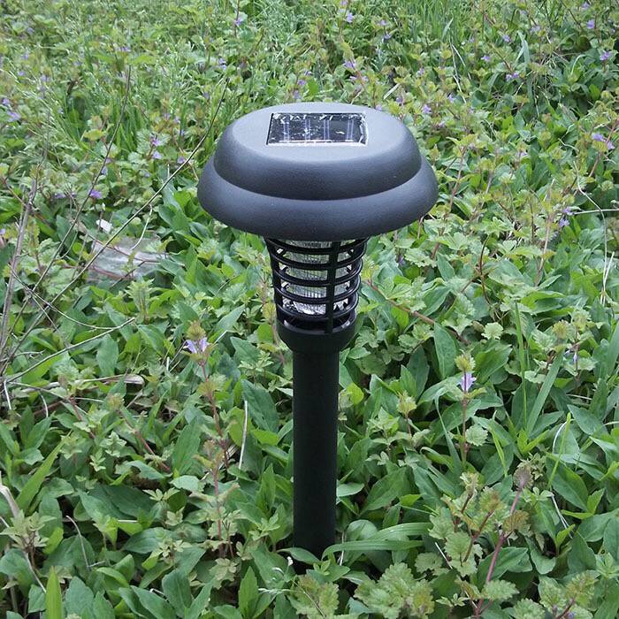 Outdoor Yard Garden Solar Powered UV Mosquito Insect Pest Killer Lawn Light Lamp