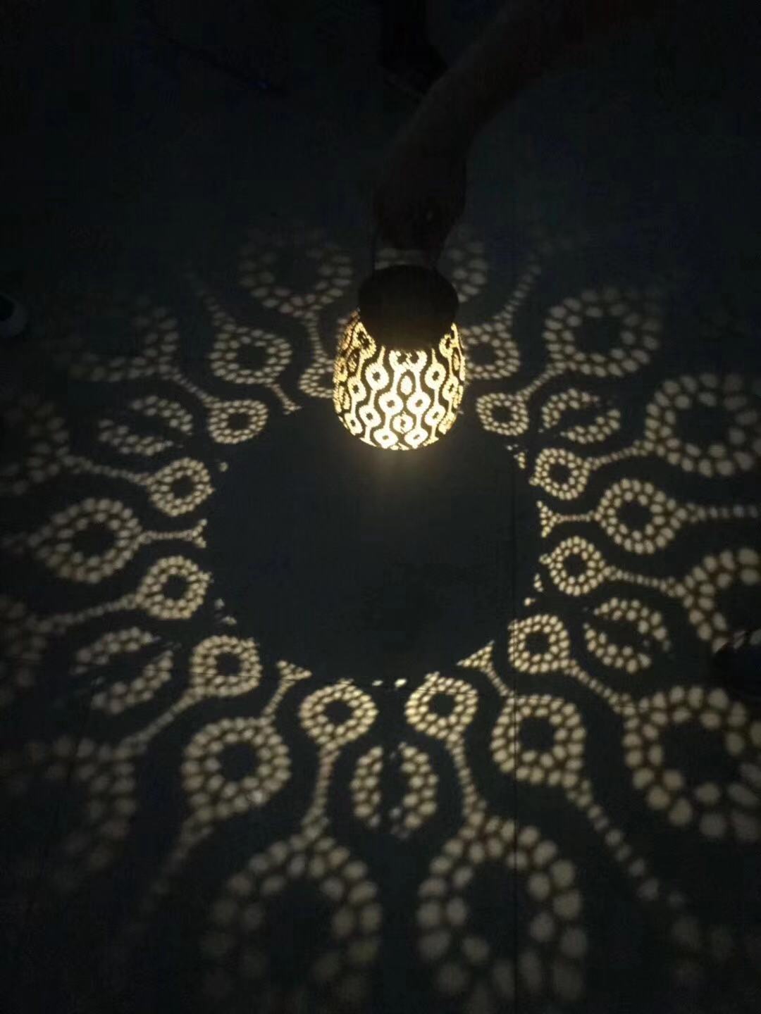 Decorative Patio Solar Shadow Candle Hanging Light