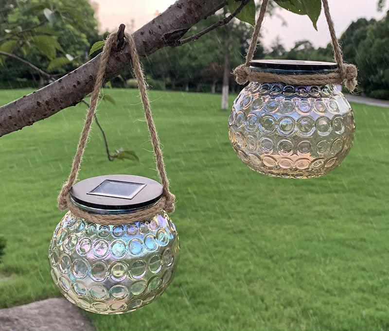 Solar Light Garden Starry Sky Glass Jar Decoration Creative Balcony Wishing Night Light Home