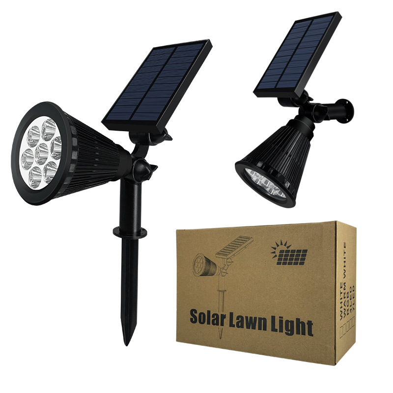 Solar Led Light Outdoor Spotlight Waterproof Light Control Inserting Floor Garden Light Adjustable Landscape Lamp