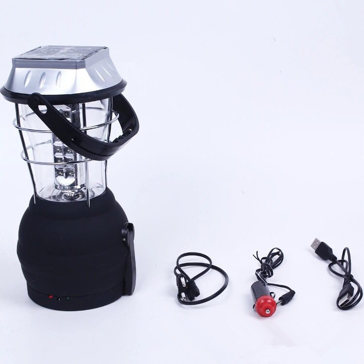 outdoor Hand Crank dynamo rechargeable Camping Garden tent lamp 36 LED Solar Light Lantern for emergency