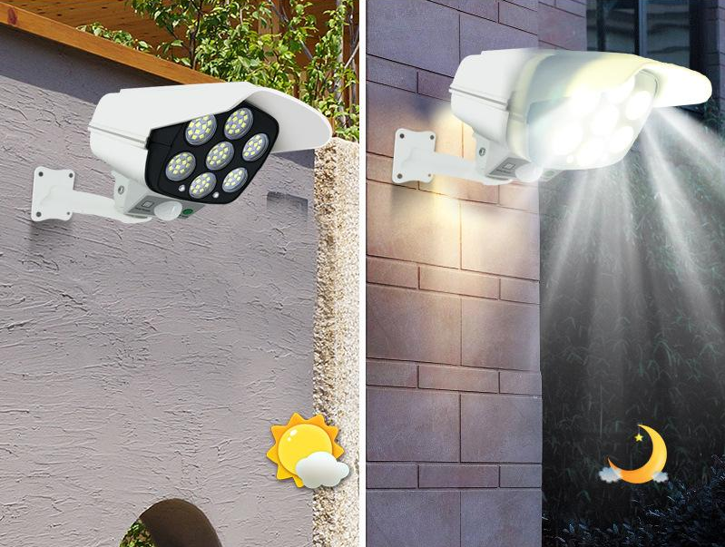 Solar Light Outdoor Garden Light Intelligent Human Body Induction Lighting Simulation Surveillance Camera Wall Light