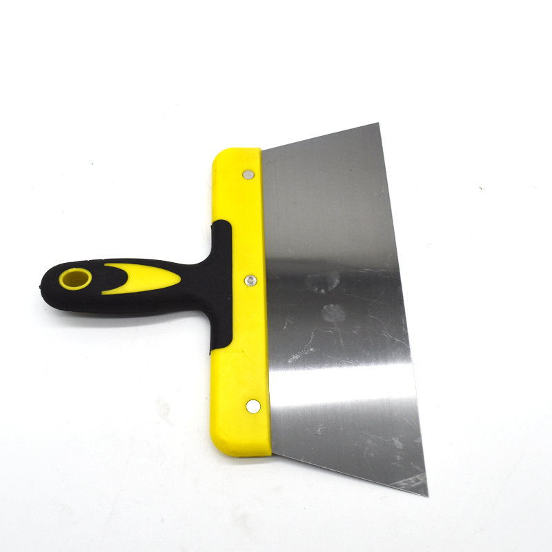 rubber handle carbon steel blade putty knife scraper