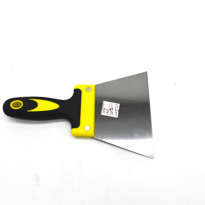 rubber handle carbon steel blade putty knife scraper