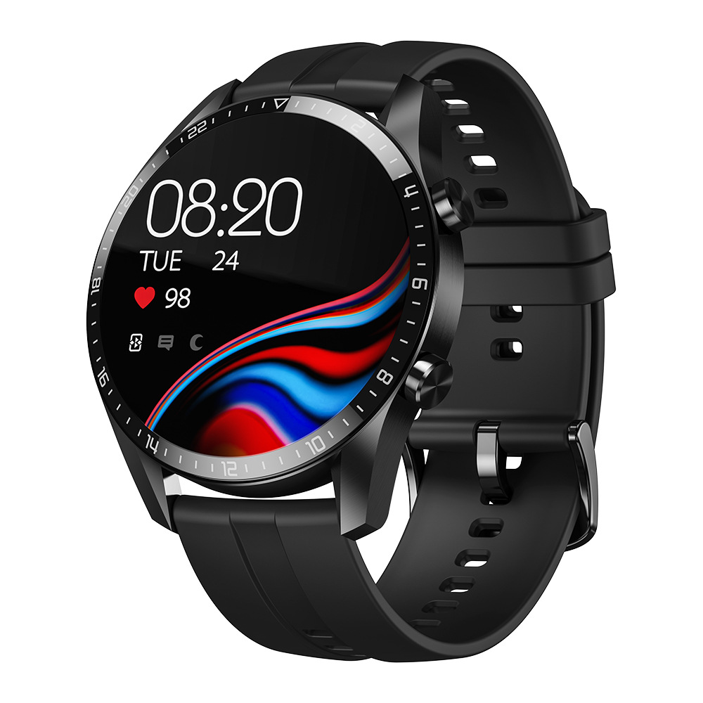 UM90 Round Display Leather Band Sport Smart Watches Heart Rate Blood Pressure Watch Wireless Bluetooth Wristbands