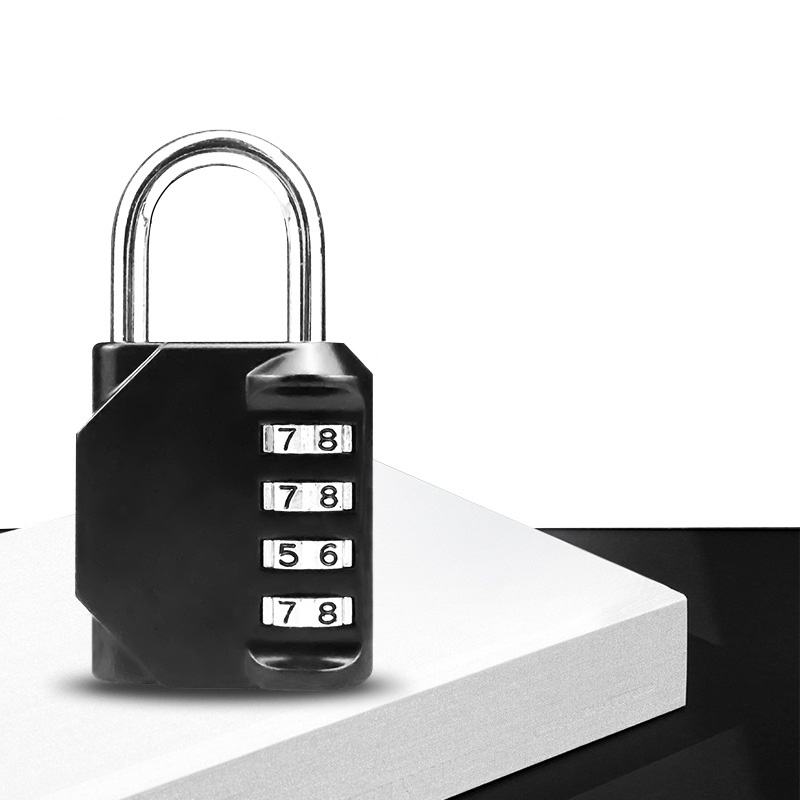 Large alloy 4 digit combination lock gym helmet luggage bag password padlock factory