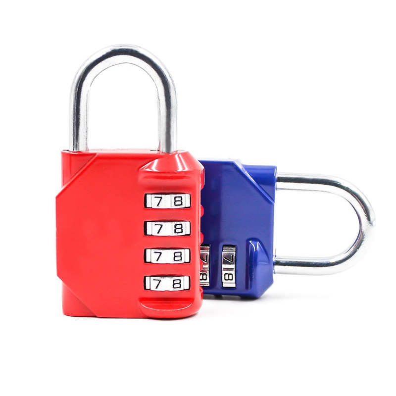 Large alloy 4 digit combination lock gym helmet luggage bag password padlock factory